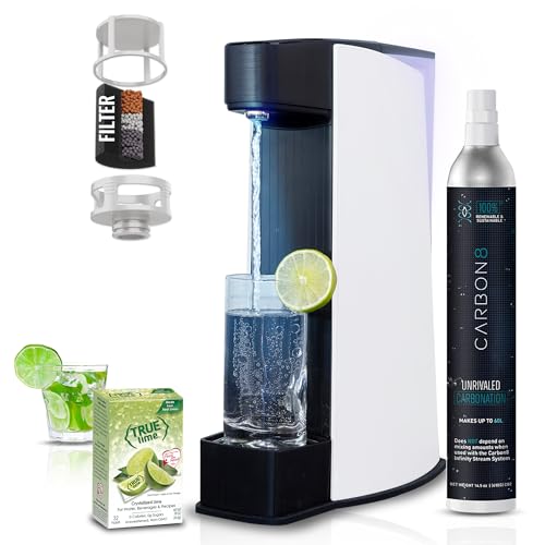 Sparkling Water Maker Machine - Home Soda Stream Machine, Screw-In CO2 Carbonator, Countertop Water Mineralizer, Seltzer Soda Maker Machine Dispenser