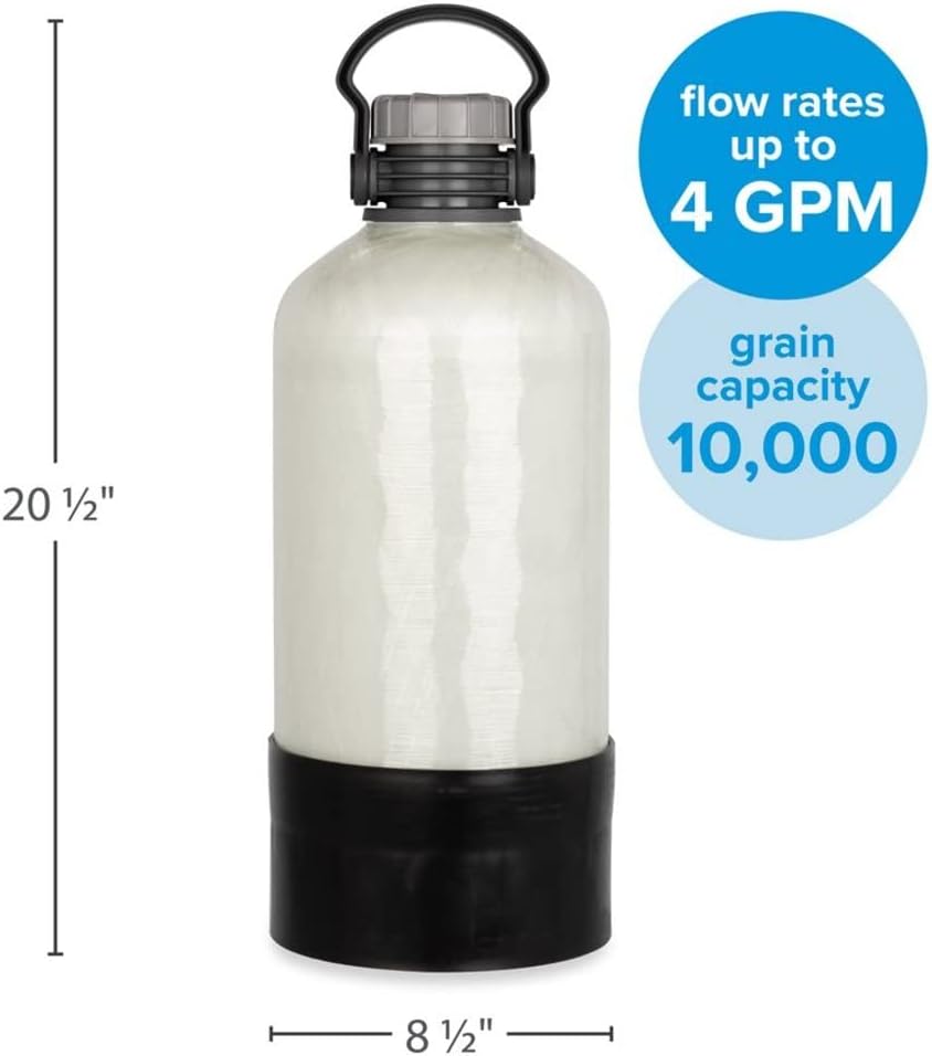 Camco TastePURE Portable Water Softener | Helps Reduce The Hardness of Your RV or Boat's Water | Features a Compact Design (40655)