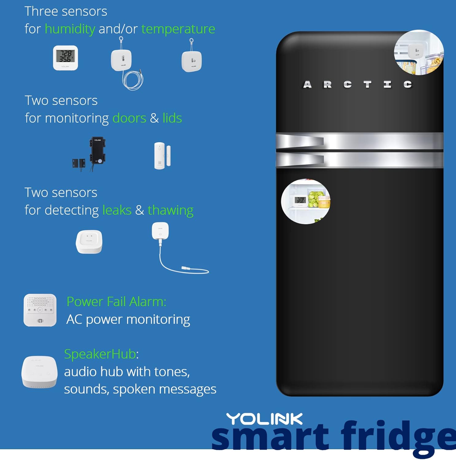 Smart Water Leak Sensor 3 Pack, YoLink 1/4 Mile World's Longest Range Wireless Water Sensor Works with Alexa IFTTT, Water Leak Detector with App Notifications, Remote Monitoring - YoLink Hub Required