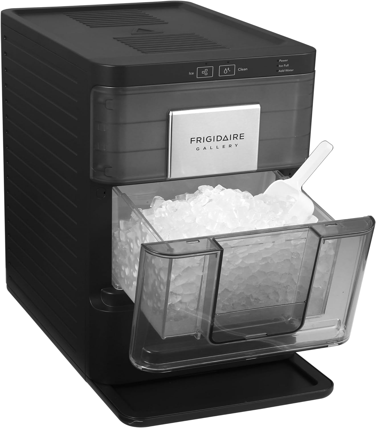 FRIGIDAIRE Gallery Countertop Crunchy Chewable Nugget Ice Maker, 44lbs per Day, Auto Self Cleaning, 2.0 Gen, Black