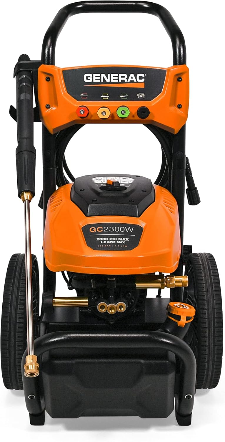 Generac OneWash 3,100 PSI 70191 Pressure Washer, Black, Orange