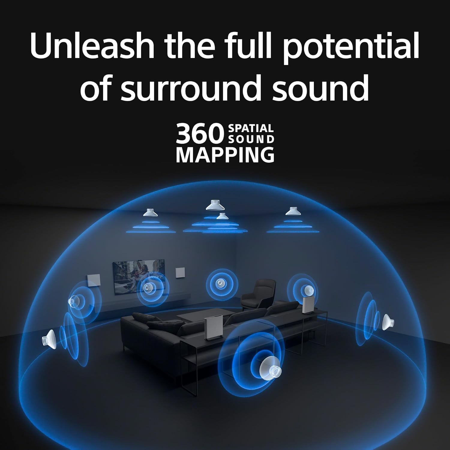 Sony BRAVIA Theater Quad: 16 Total Speakers Home Theater Surround Sound System with 4 Wireless Speakers, Support for Dolby Atmos/DTS:X and 360 Spatial Sound Mapping (HT-A9M2)