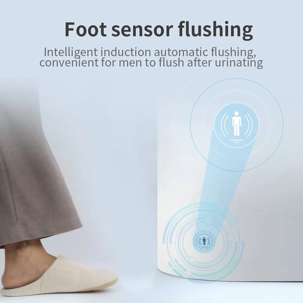 Homary Small Size Smart Toilet One-Piece Elongated Floor Mounted Automatic Toilet Self-Clean
