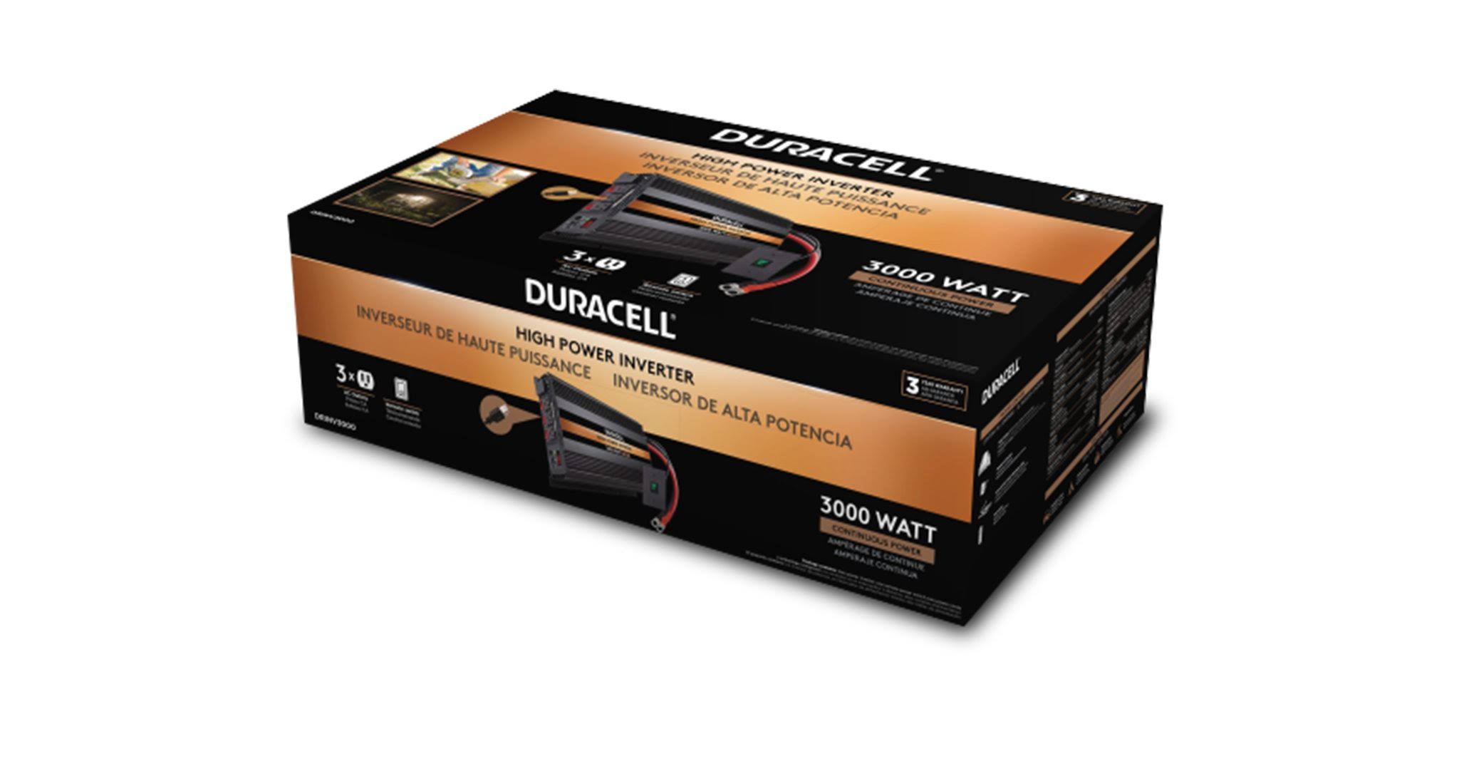 Duracell High Power Power Inverter - 3 kW - 12V