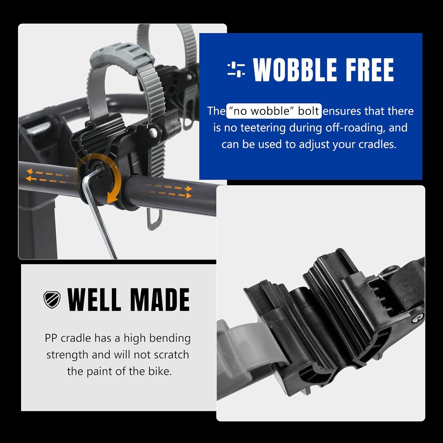 BUNKER INDUST 2-Bike Hitch Mount Carrier Rack,Heavy Duty Bicycle Carrier Foldable for Cars, Trucks, SUV's and minivans with a 2 Hitch Receiver