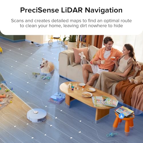roborock Q8 Max Robot Vacuum and Mop Cleaner, DuoRoller Brush, 5500Pa Strong Suction, Lidar Navigation, Obstacle Avoidance, Multi-Level Mapping, Perfect for Pet Hair