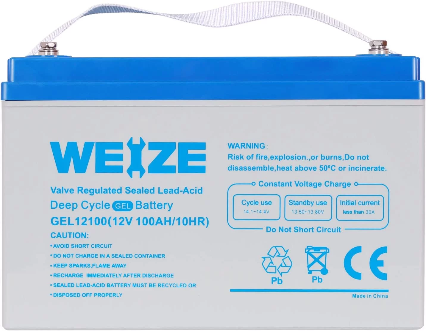 1Autodepot 12V 100AH Deep Cycle Rechargeable Gel Battery