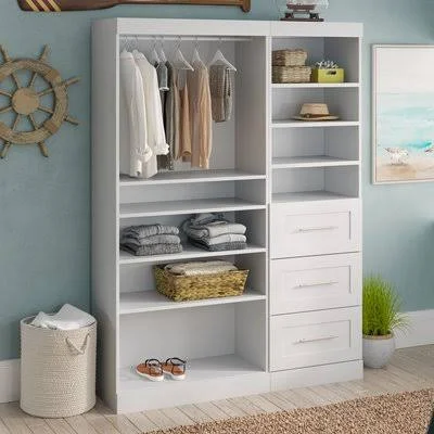 Beachcrest Home Navarro 60.8x22 W Closet System Finish: White