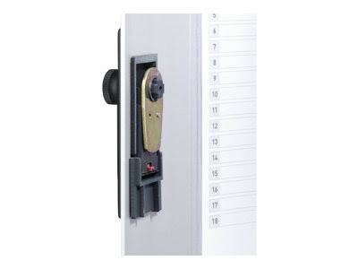 Durable - Locking Key Cabinet, 72-Key, Brushed Al