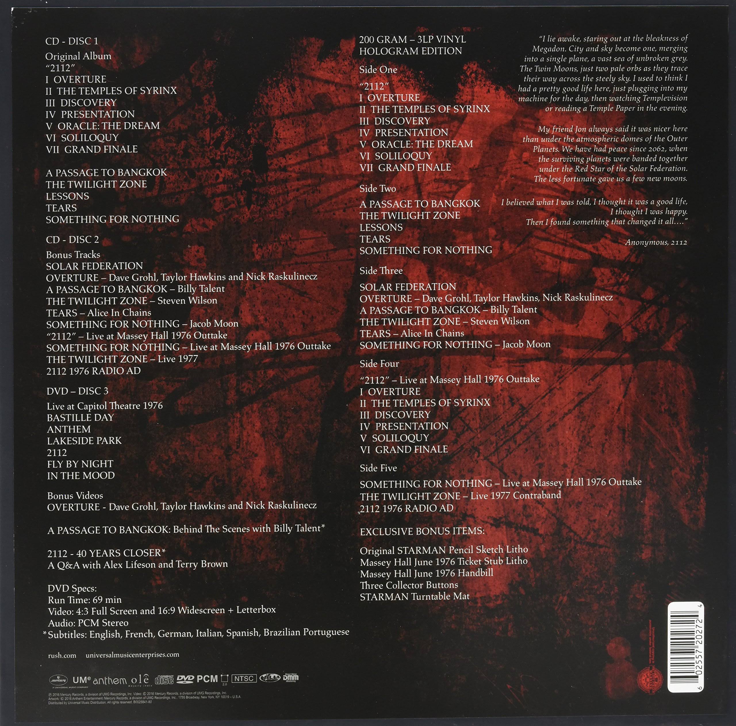 Rush 2112 40th Anniversary Super Deluxe