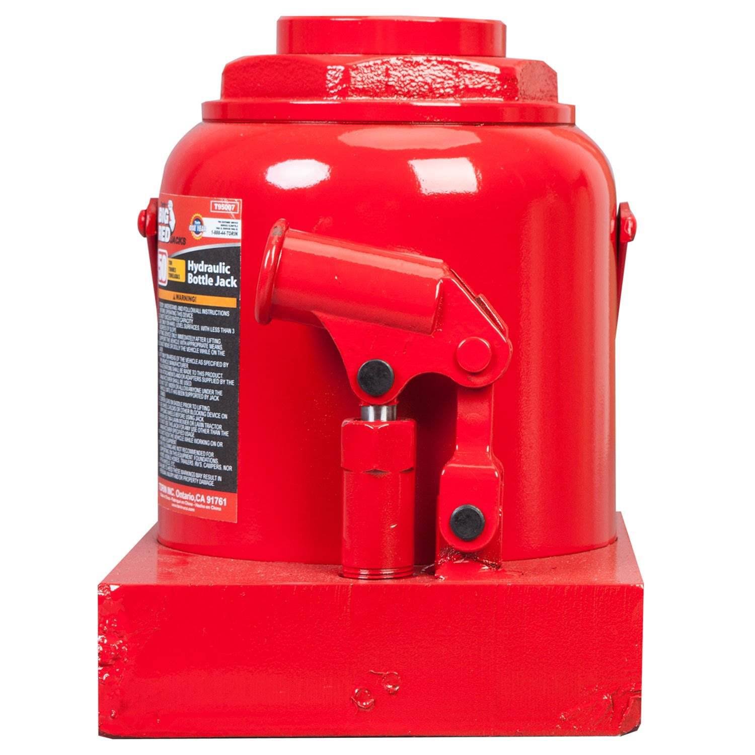 Torin Big Red 50 Ton Capacity Heavy Duty Hydraulic Industrial Steel Bottle Jack