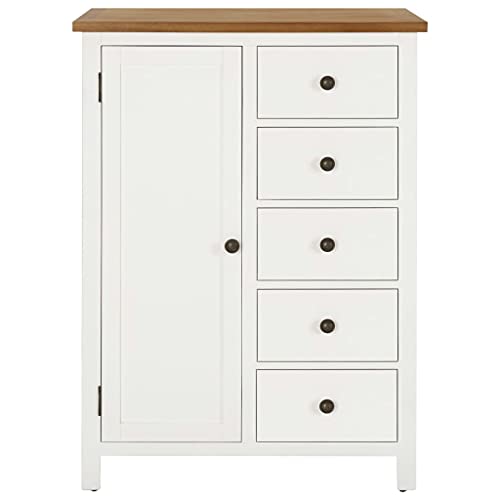 Wardrobe 29.9"x20.5"x41.3" Solid Oak Wood,Spacious Wooden Wardrobe with Hanging Rod and Drawers for Ample Storage Armoires & Wardrobes for Bedroom