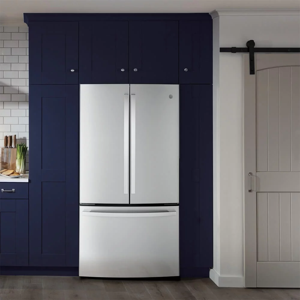 GE GWE23GYNFS 23.1 Cu. Ft. Stainless Steel Counter-Depth French-Door Refrigerator