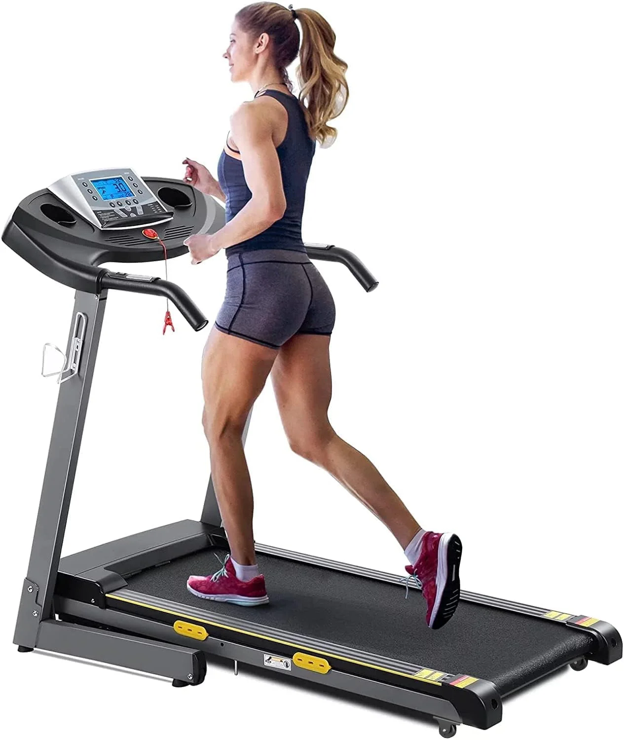 Treadmill with Incline Folding Treadmill with 12-Level Automatic Incline 2.5hp Power 8.5mhp Speed Running Machine 15 Preset Training Program Electric Treadmill for Home Use