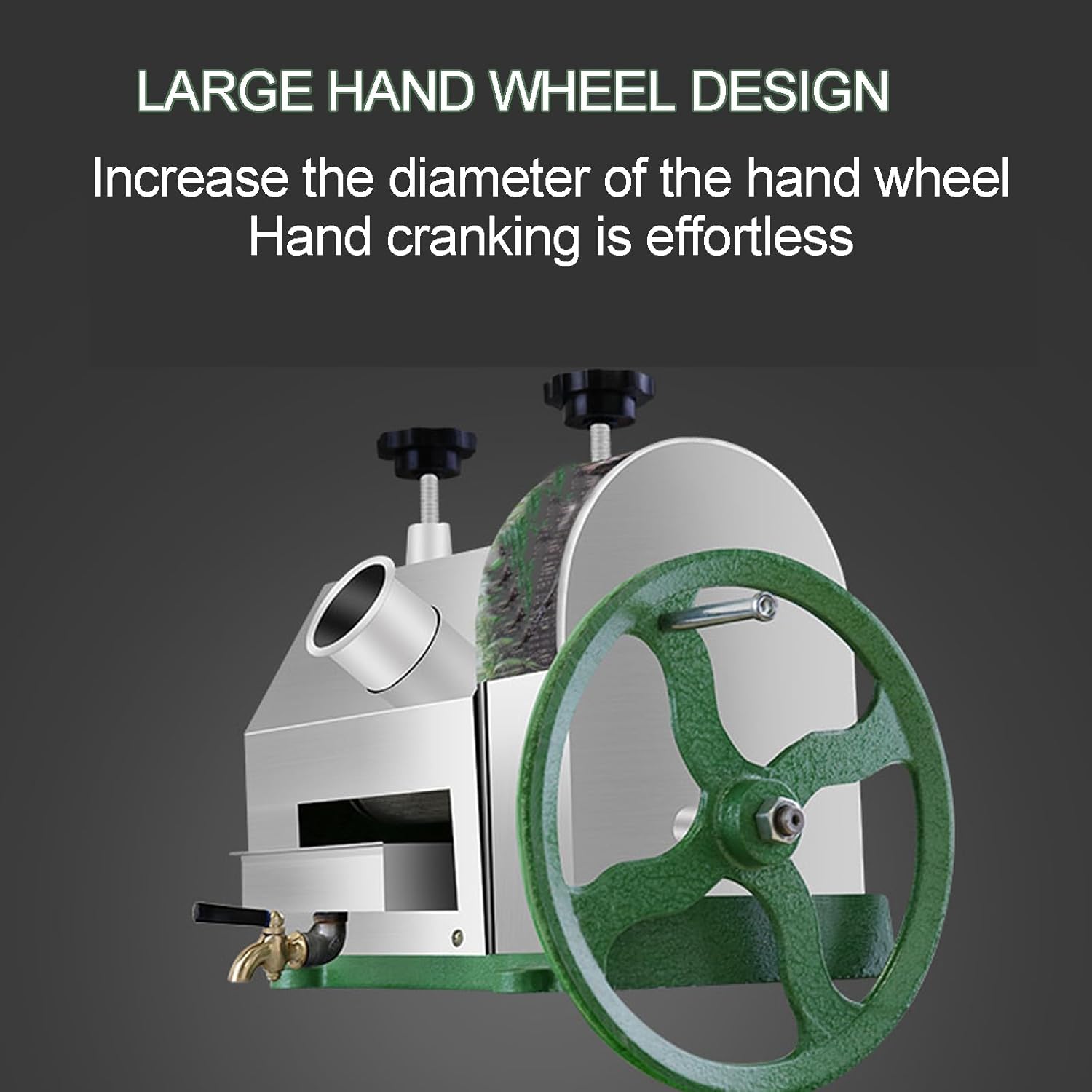 Manual Sugarcane Juice Machine, Hand Crank Sugarcane Juicer with Handwheel, Efficient Juicing 110 Lbs Output Per Hour, Suitable for Fruit Stores Cold Drink Stores Restaurants and Hotels