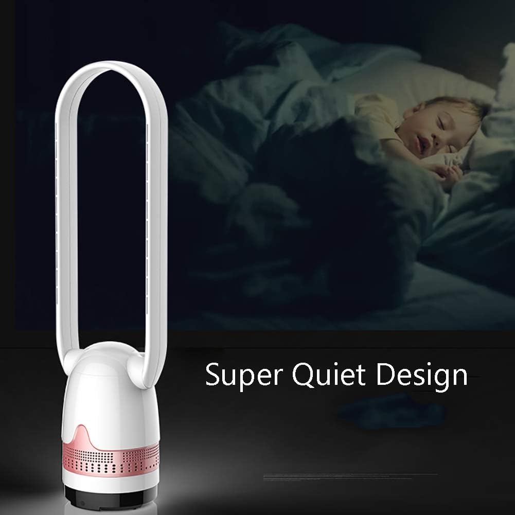 8 Speeds Timing Desktop Tower Fan,Quiet Home Mute Fan,Remote Control Safety Bladeless Fan,Negative Ions Air Cleaner Air Cooler A 32inch