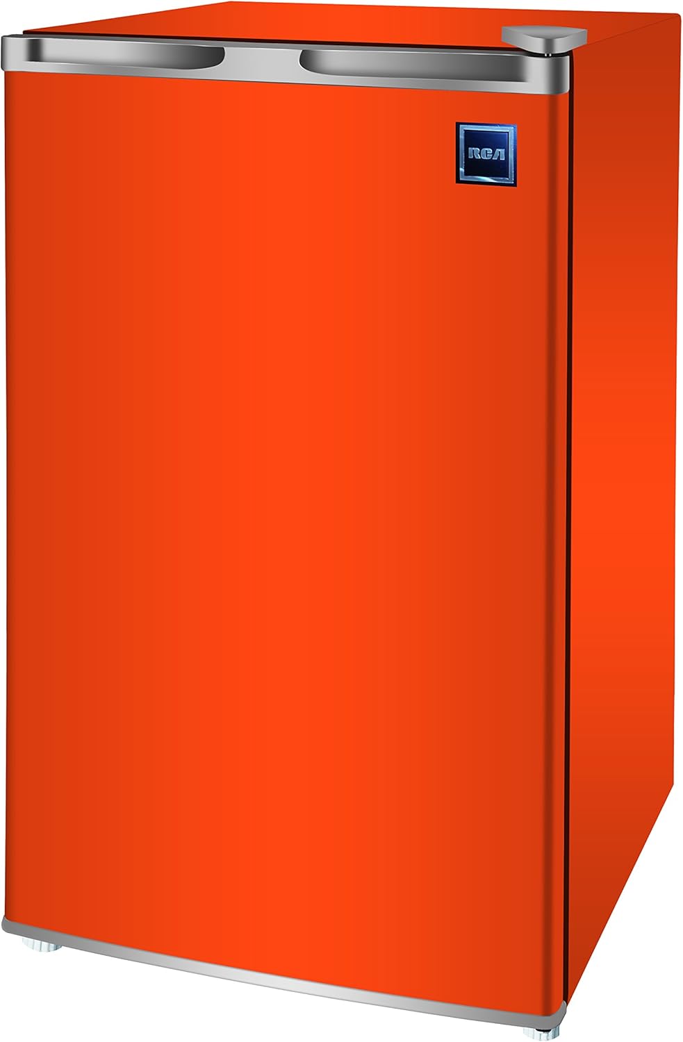 RCA RFR322-B RFR322 3.2 Cu Ft Single Door Compact Mini Fridge Refrigerator, Platinum, Stainless