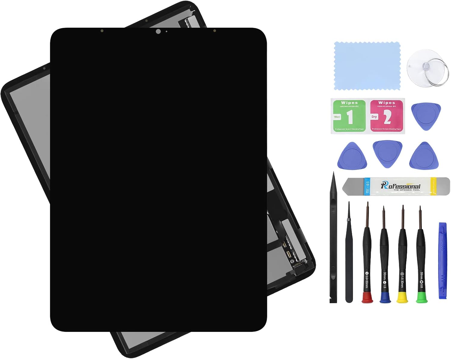 11" LCD Screen Replacement for iPad Pro 11 2021 3rd 4th Gen A2377 A2459 A2301 A2460 2022 A2435 A2761 A2762 A2759 Display OLED LCD Assembly and Glass Touch Digitizer Premium Repair Kit Black