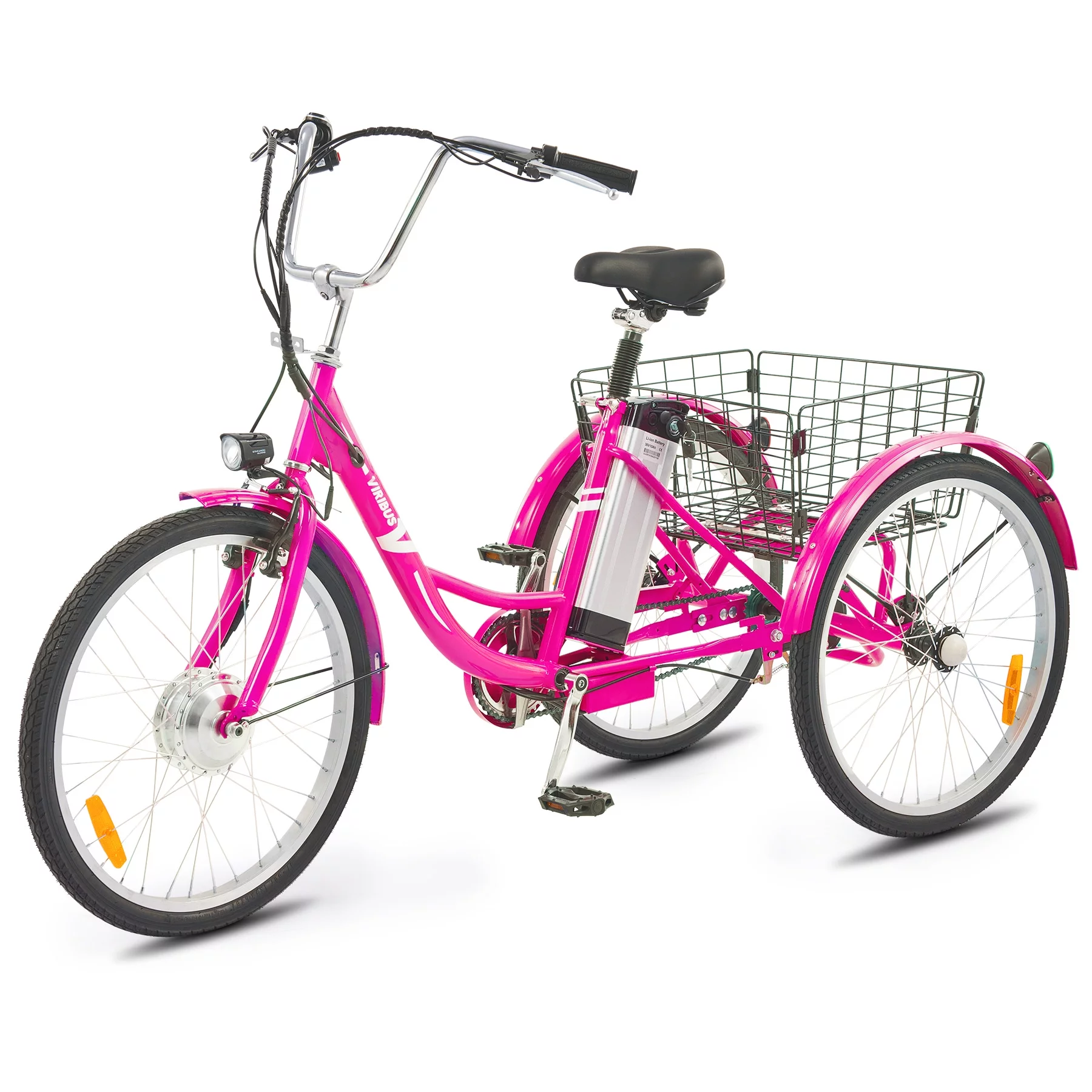 26 Electric Tricycle for Adults 3 Wheel Electric Bike 250W Electric Trike Black