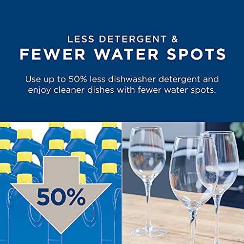 GE Water Softener System | Smart system | Reduce Hard Mineral Levels at Water Source | Reduce Salt Consumption | Improve Water Quality for Drinking, Laundry, Dishwashing & More | GXSH40V | Gray