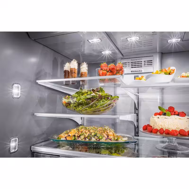 25.8 cu. ft. French Door Refrigerator in Black Stainless with Platinum Interior