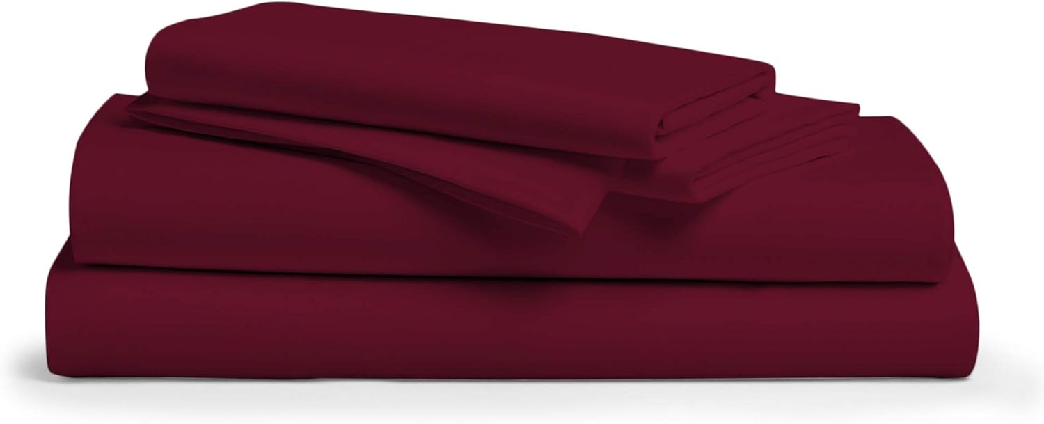 Carressa Linen 1000 Thread Count 100% Long Staple Soft Egyptian Cotton Sheet Set, 4 Piece Set, California King Sheets, Upto 17" Deep Pocket, Smooth & Soft Sateen Weave, Luxury Bedding, Blush