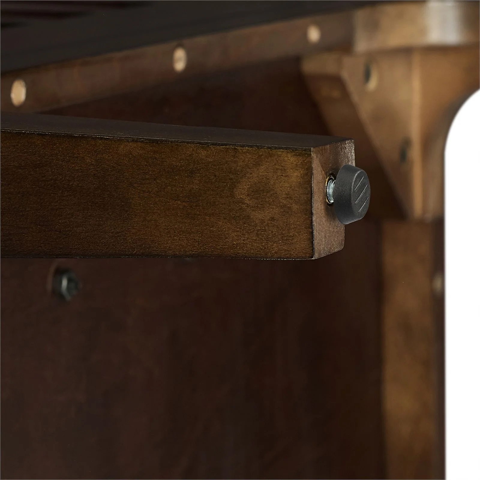Crosley Furniture Asher Modern Particle Board Wood Sideboard in Dark Brown