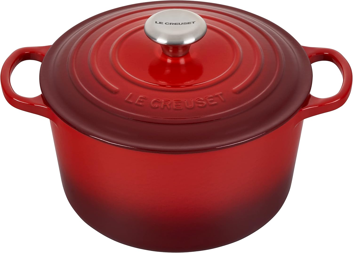 Le Creuset Enameled Cast Iron Signature Deep Round Oven, 5.25qt., Cerise