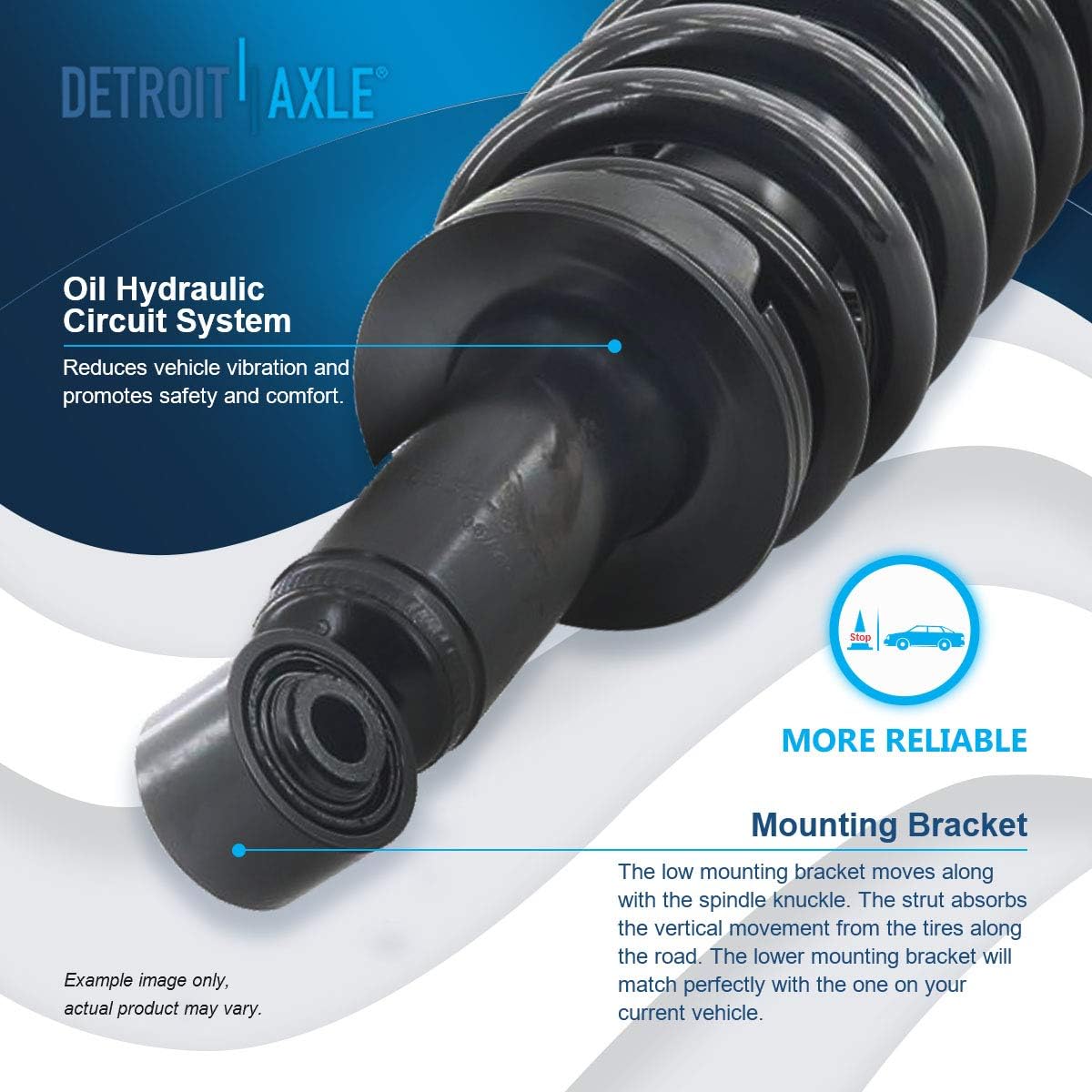 Detroit Axle - Front Complete Struts + Rear Shock Absorbers w/(4) Sway Bar Links - 8pc Suspension Kit - V6 4x4 Models - Check Vehicle Filter