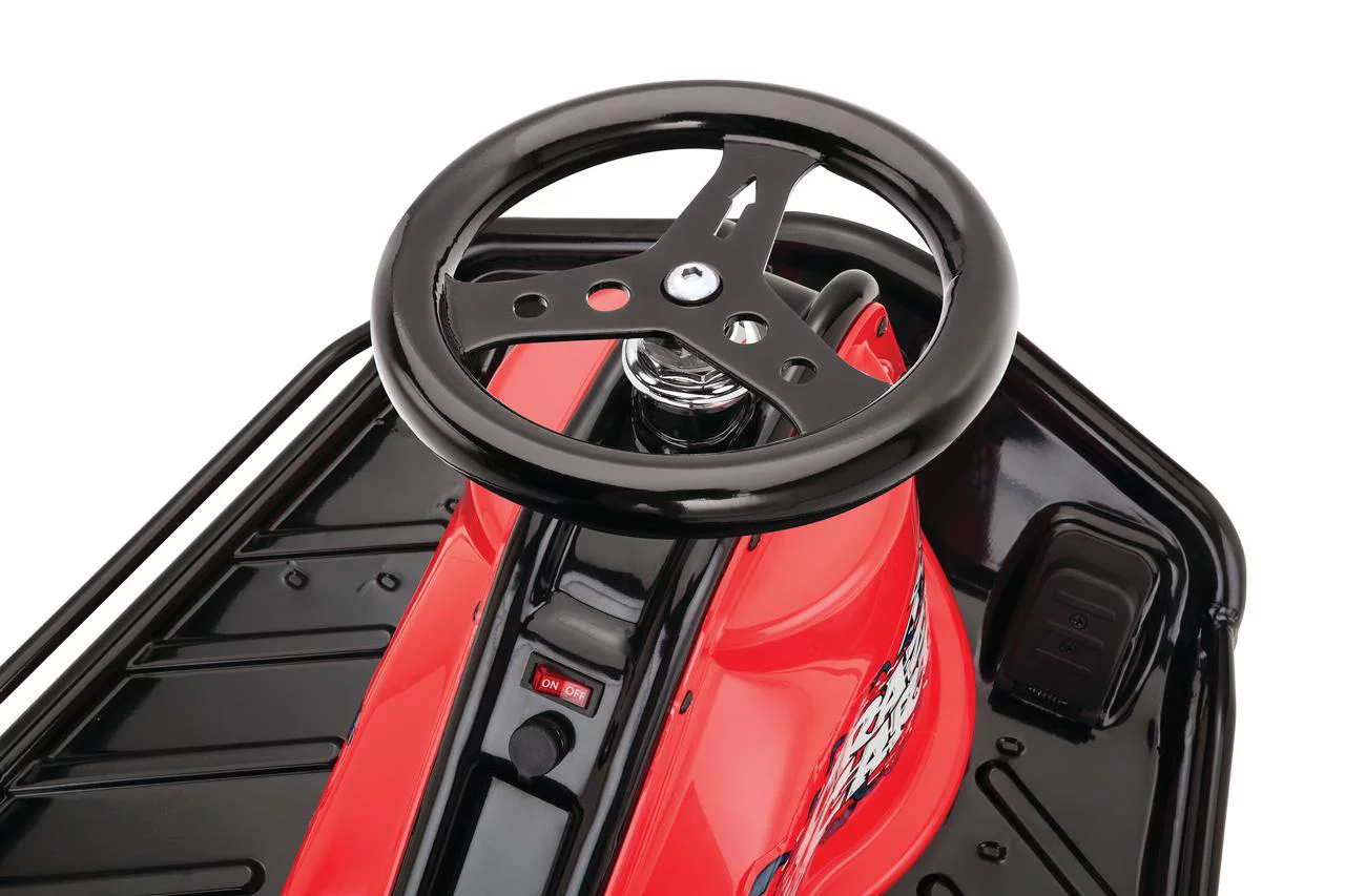 Razor Crazy Cart - 24V Electric Drifting Go Kart for Kids 9 and up- Variable Speed, Up to 12 mph, Drift Bar for Controlled Drifts