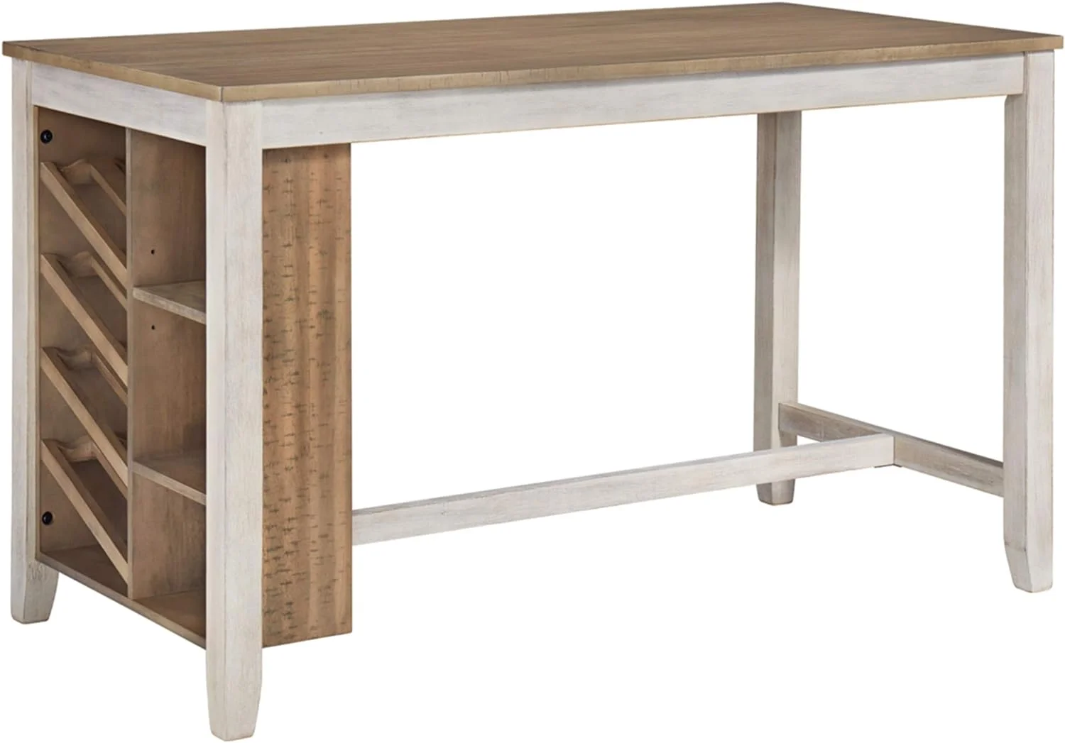 Signature Design by Ashley Casual Skempton Counter Height Dining Table  White/Light Brown