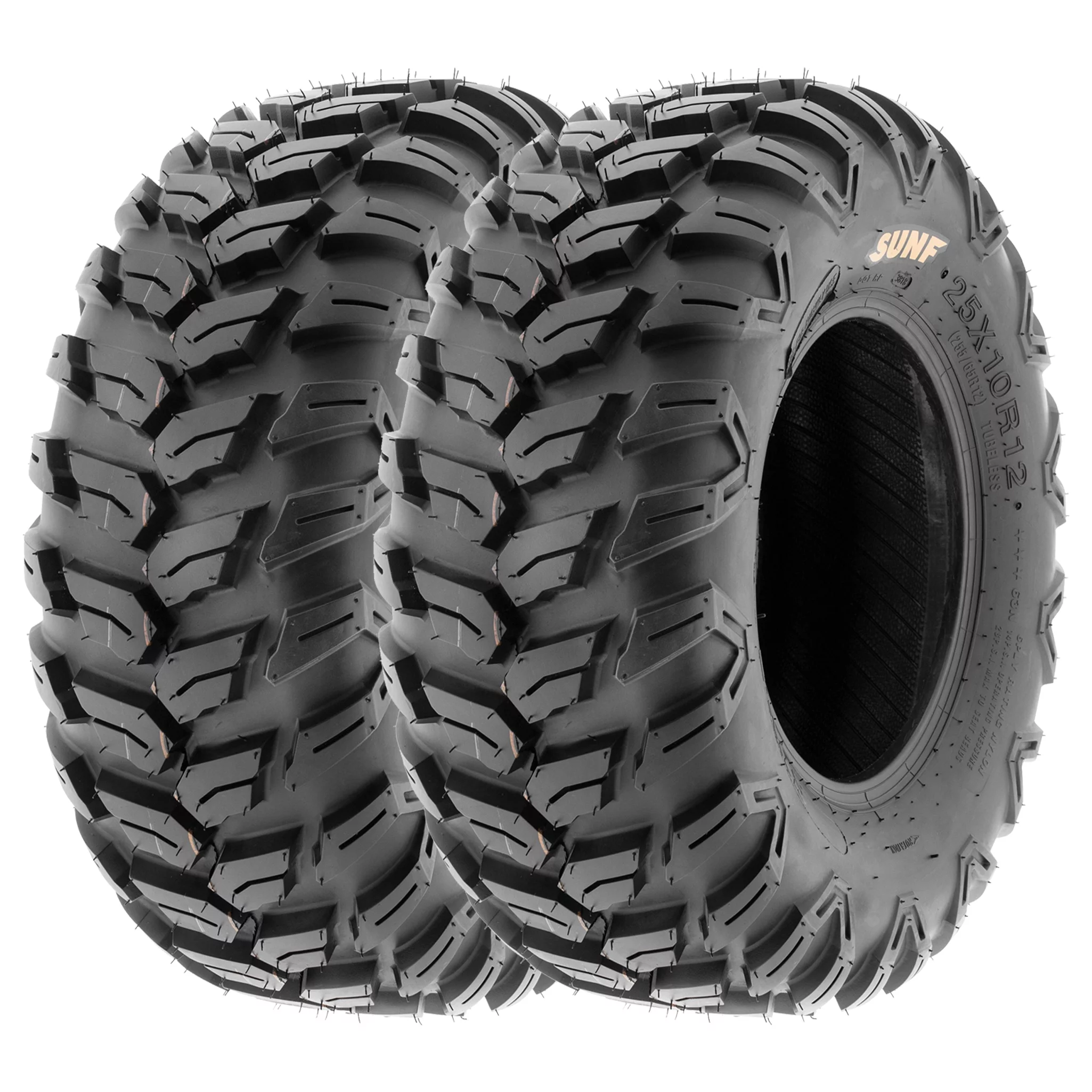 SunF ATV/UTV Tires A043 all-terrain off-road 6PR TL, 26x9R14, Set of 2 - Curated Treasures Market