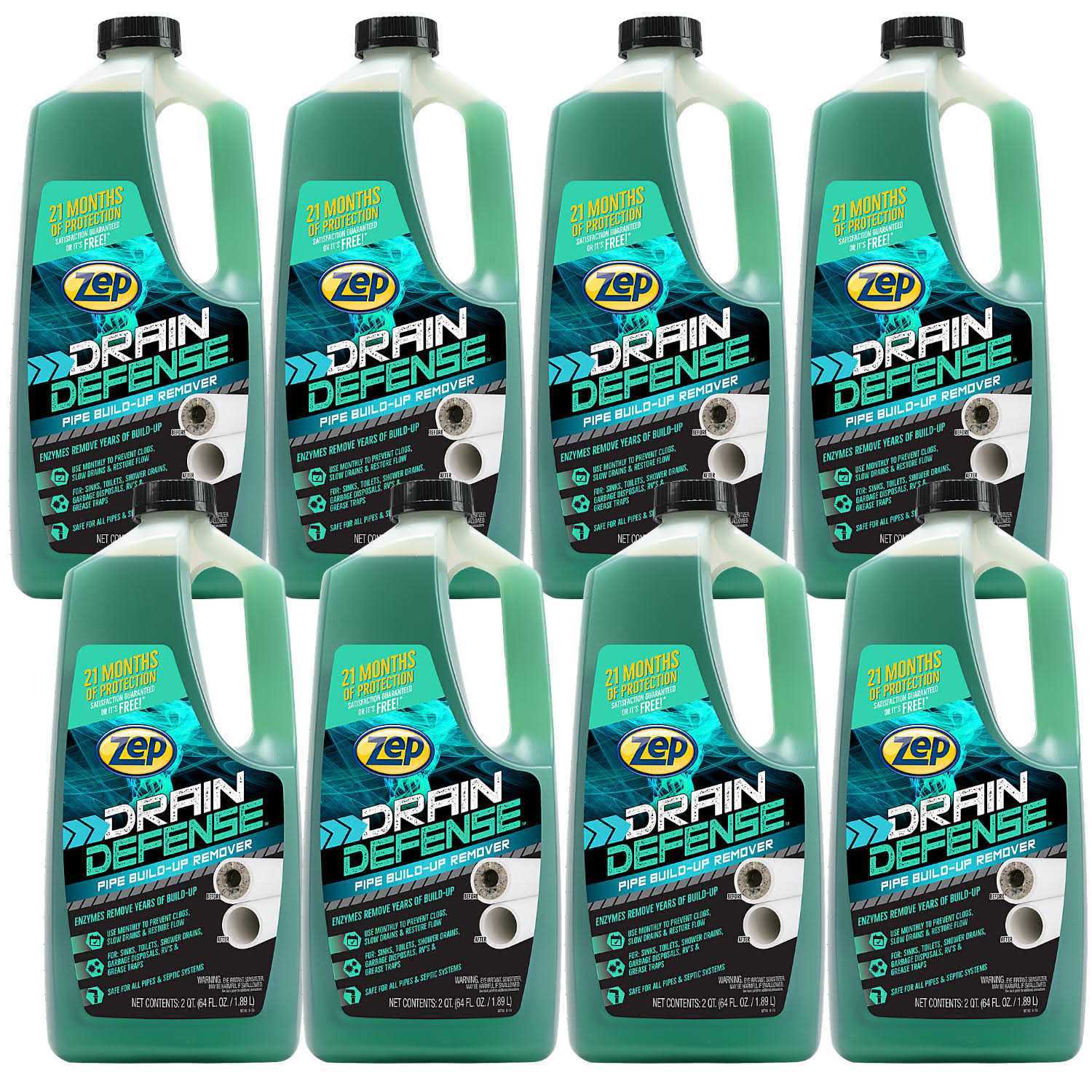 Zep Drain Defense Pipe Build-Up Remover 64 Ounces Zldc64 - Shop Hardware Tools Online Store