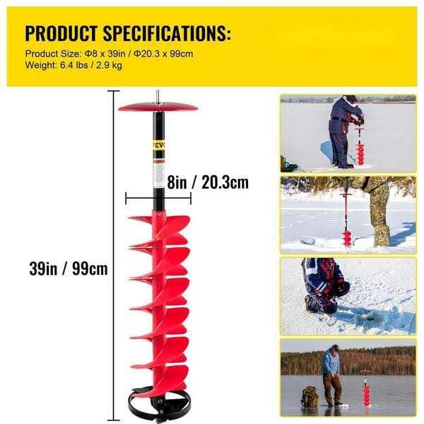 VEVOR Ice Drill Auger Nylon Ice Auger Bit BZHSNLYC3934683TRV0 - Shop Hardware Tools Online Store
