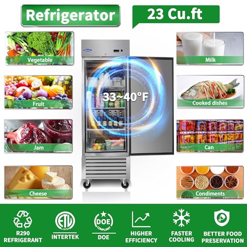 ORIKOOL Commercial Refrigerator Upright