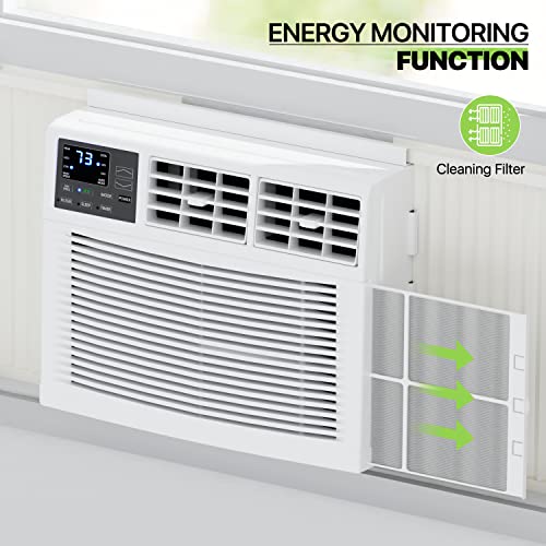 Magshion Window Air Conditioner 5000 BTU, Cool up to 150 Sq. Ft. with Mechanical Rotary Controls and Easy-to-Clean Reusable Filter, 5K BTU Window AC Unit With Easy Install Kit