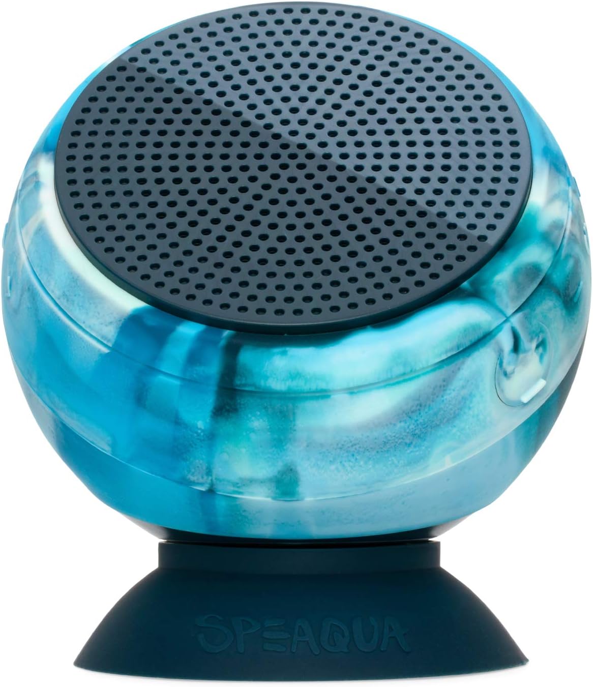 Speaqua &ndash; Waterproof Bluetooth Speaker-Floatable, Portable Outdoor Bluetooth Speaker - Dual Speaker Pairing for Surround Sound - Removable Suction - Barnacle Vibe 2.0 (Orca)