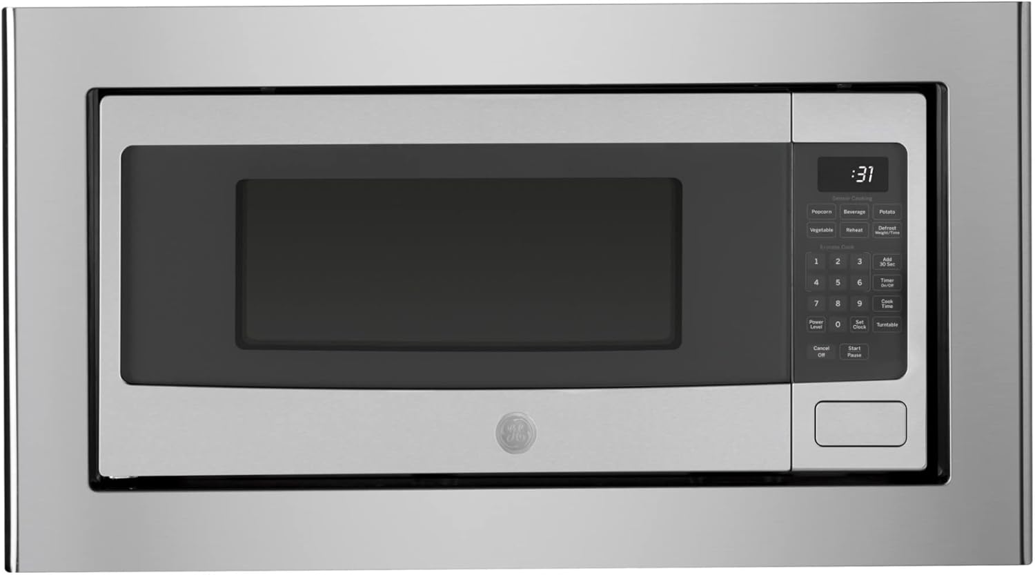 GE PEM31DFWW Profile 1.1 Cu. Ft. White Countertop Microwave