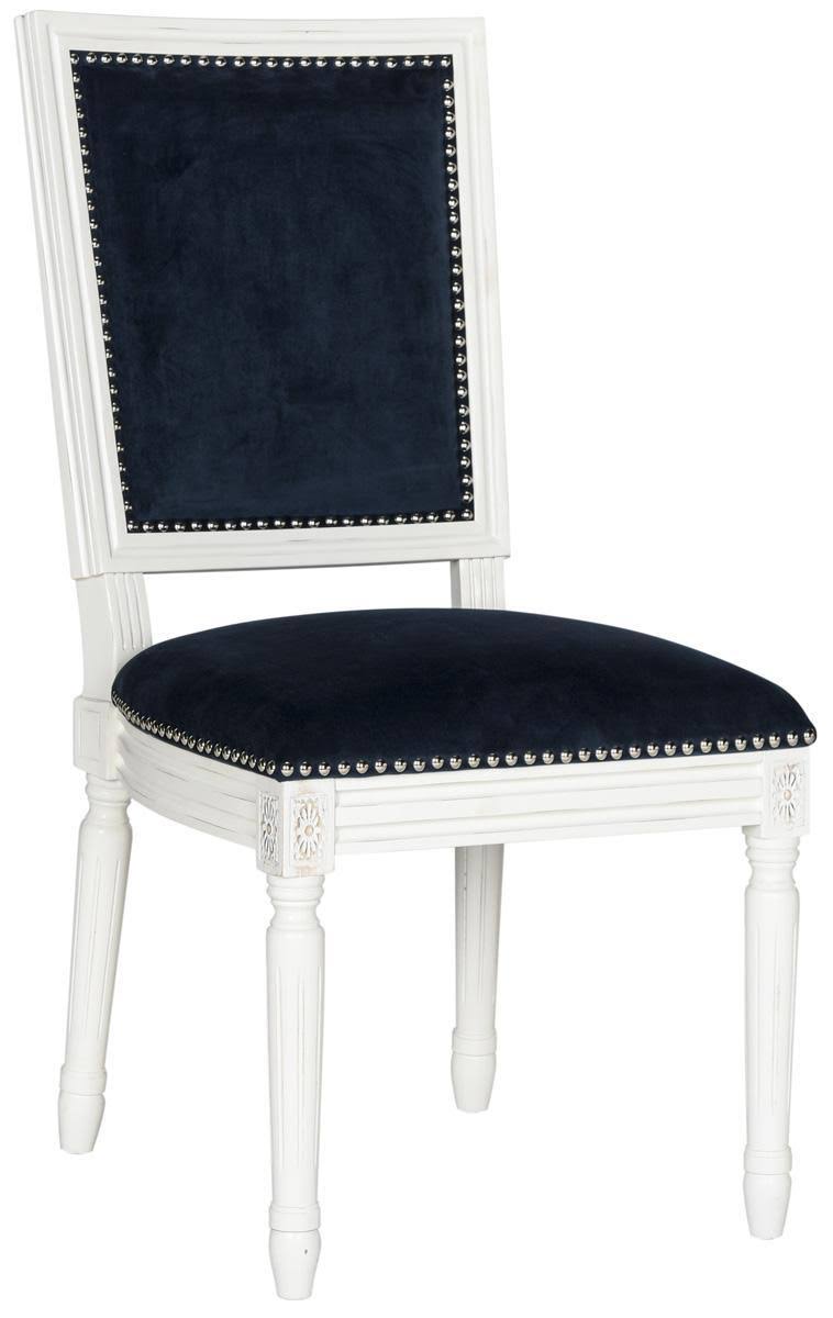 Safavieh Set of 2 Buchanan Black Velvet Side Chair