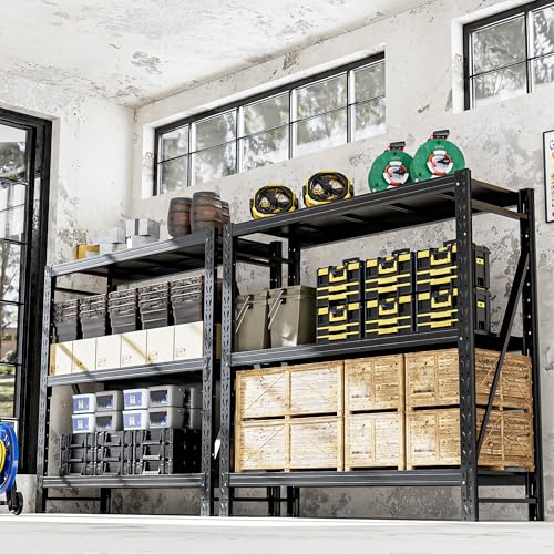5 Tier Heavy Duty Metal Shelving Unit - Industrial Storage Shelf for Garage and Industrial Use - Durable Storage Shelf Organizer, 24" D x48" W x72" H