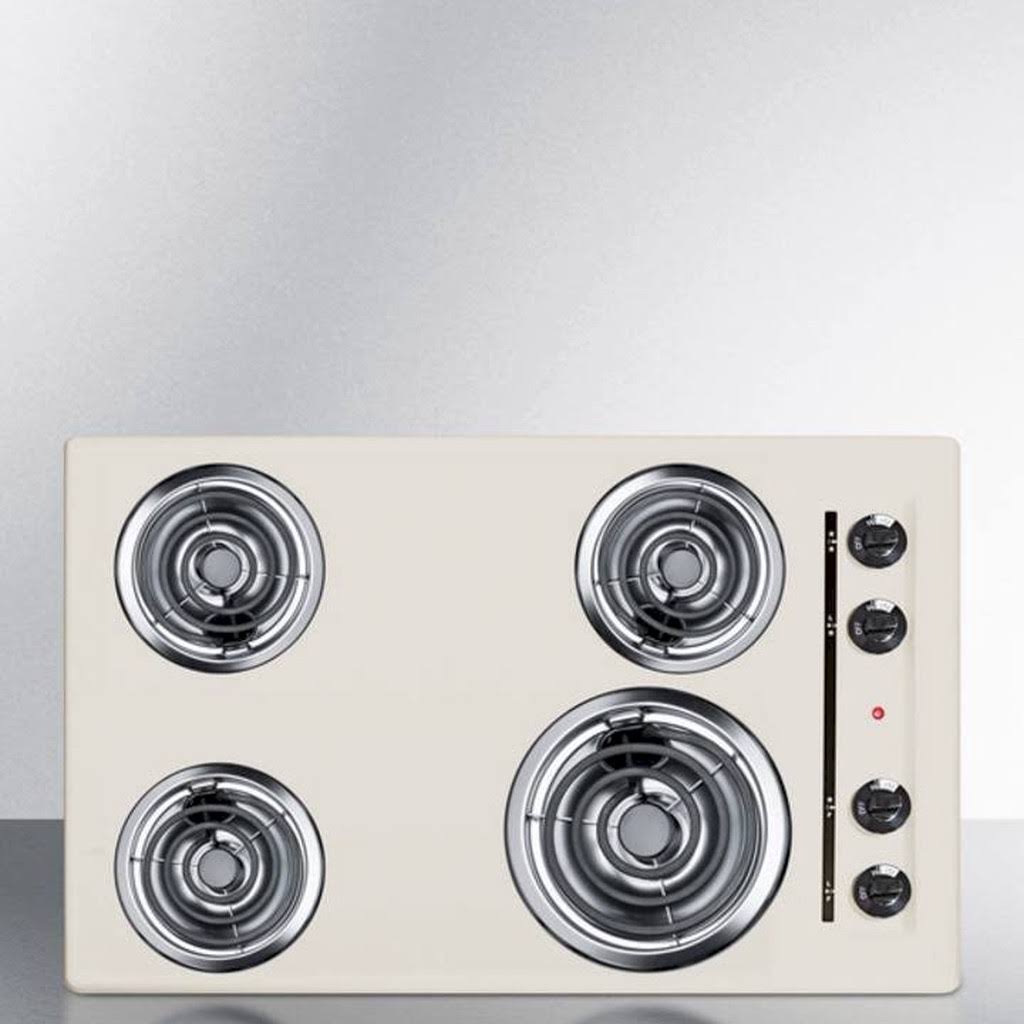 Summit Sel05 30 inch Electric Cooktop: Bisque