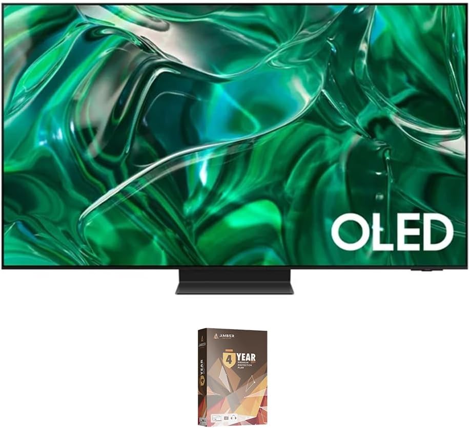 SAMSUNG QN55S95CAFXZA 55 Inch Ultra Slim 4K Quantum HDR OLED Smart TV with an Additional 4 Year Extended Amber Protection (2023) (Used)
