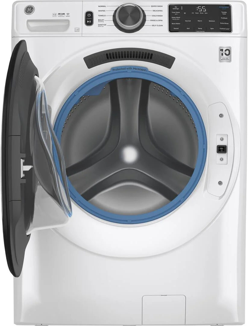 GE GFW550S 28 Wide 4.8 Cu Ft. Front Loading Washing Machines Washer - White