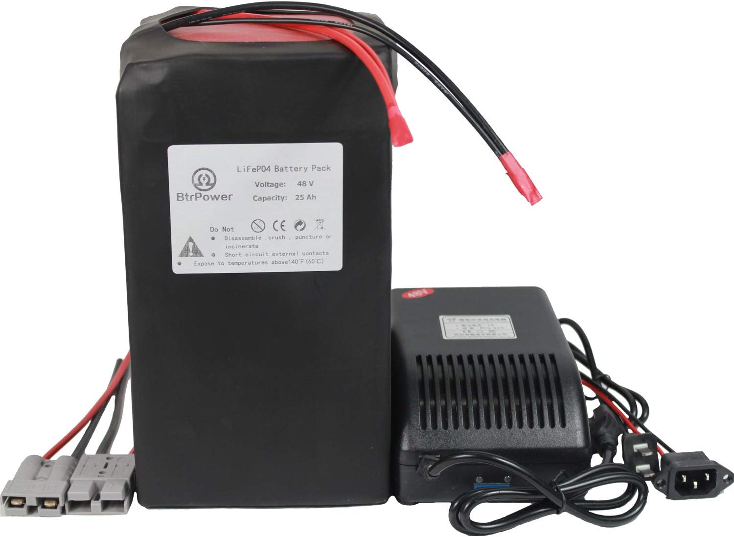 Ebike Battery 48V 10AH 18AH 20AH 30AH 50AH Lithium Ion / LiFePO4 Battery Pack with 5A Charger,50A BMS for 300W-3000W Motor