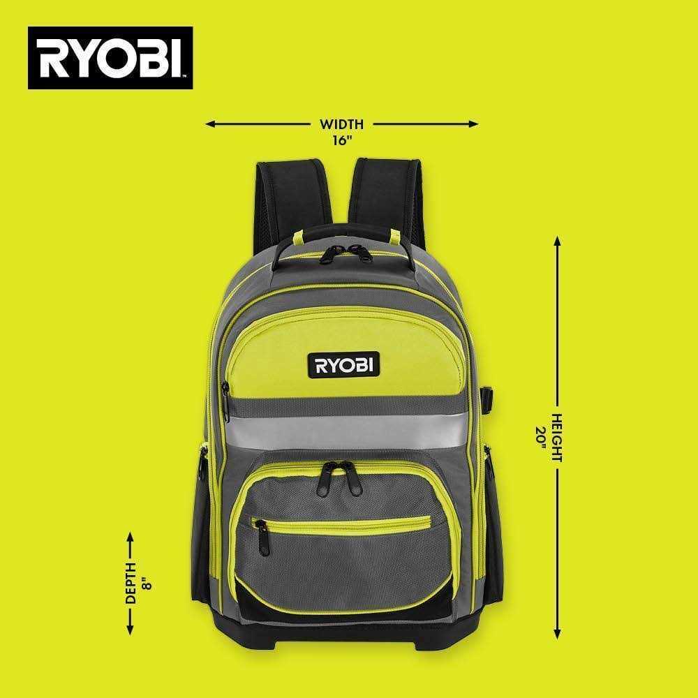 Ryobi 16 in. Backpack with Tool Organizer - Shop Hardware Tools Online Store