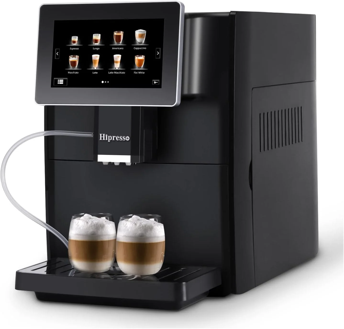 Hipresso Programmable Super-automatic Espresso Coffee Machine with Large 7 inches HD TFT Display