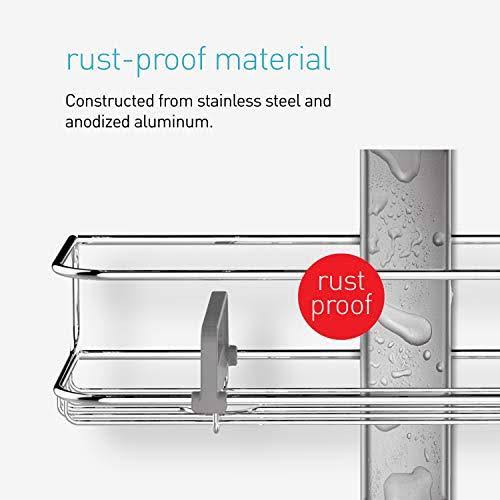 simplehuman 8& Tension Shower Caddy Stainless Steel