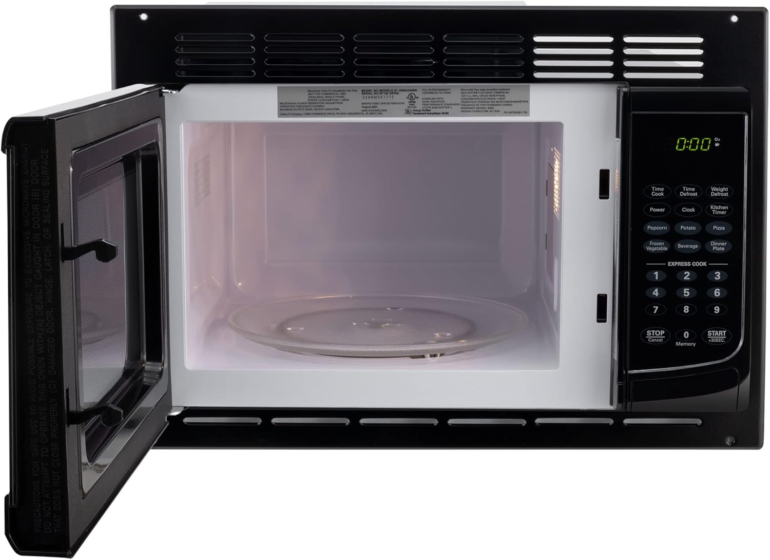 RecPro RV Microwave 1.0 Cubic Feet | 900W RV Microwave Replacement | Built-in RV Microwave