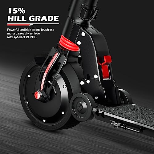 MoNiBloom E-Scooter Electric Kick Scooter w/LED Display and Bluetooth APP, Portable Folding Commuting Scooter for Adults & Teens