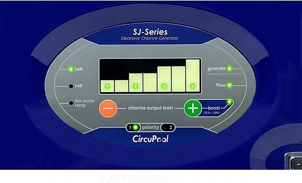 CircuPool SJ35 Salt Water Pool Chlorinator System | 3 Year Manufacturer Warranty | Complete Salt Chlorine Generator for up to 35,000 Gallon In-Ground Pools
